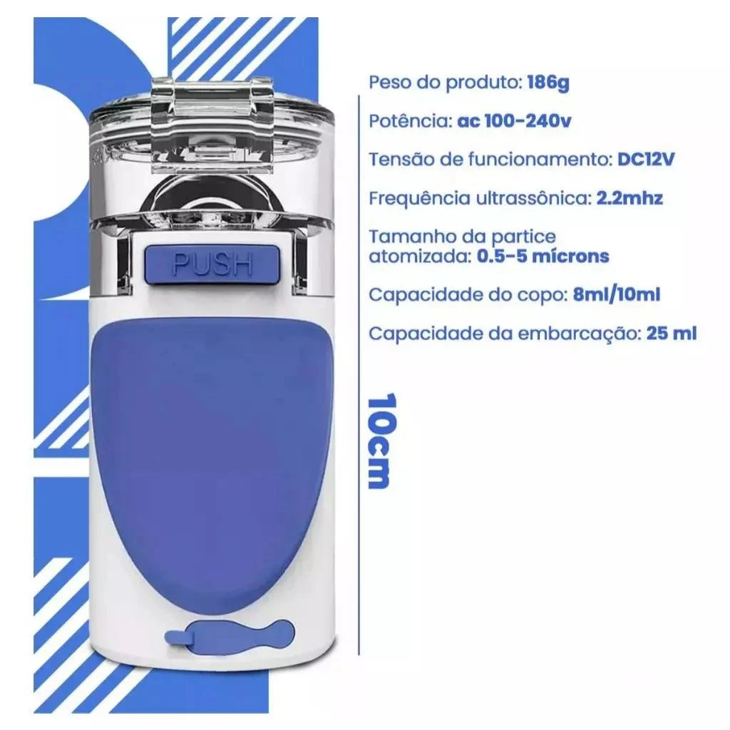 Nebulizador Ultrassônico Portátil Nebulizador Ultrassônico PS1 Direct Ofertas 