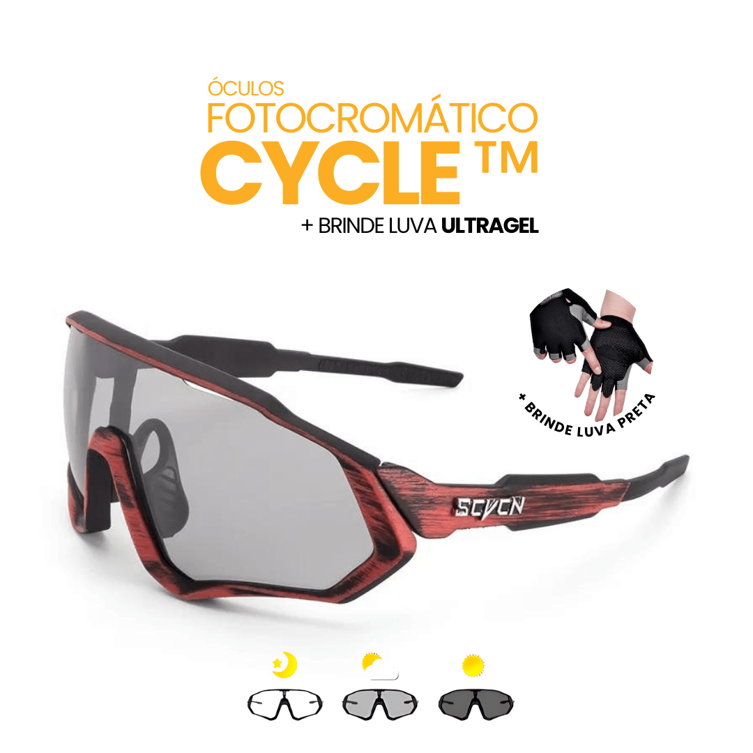 Óculos Fotocromático Cycle™ + BRINDE LUVA ULTRAGEL - Direct Ofertas