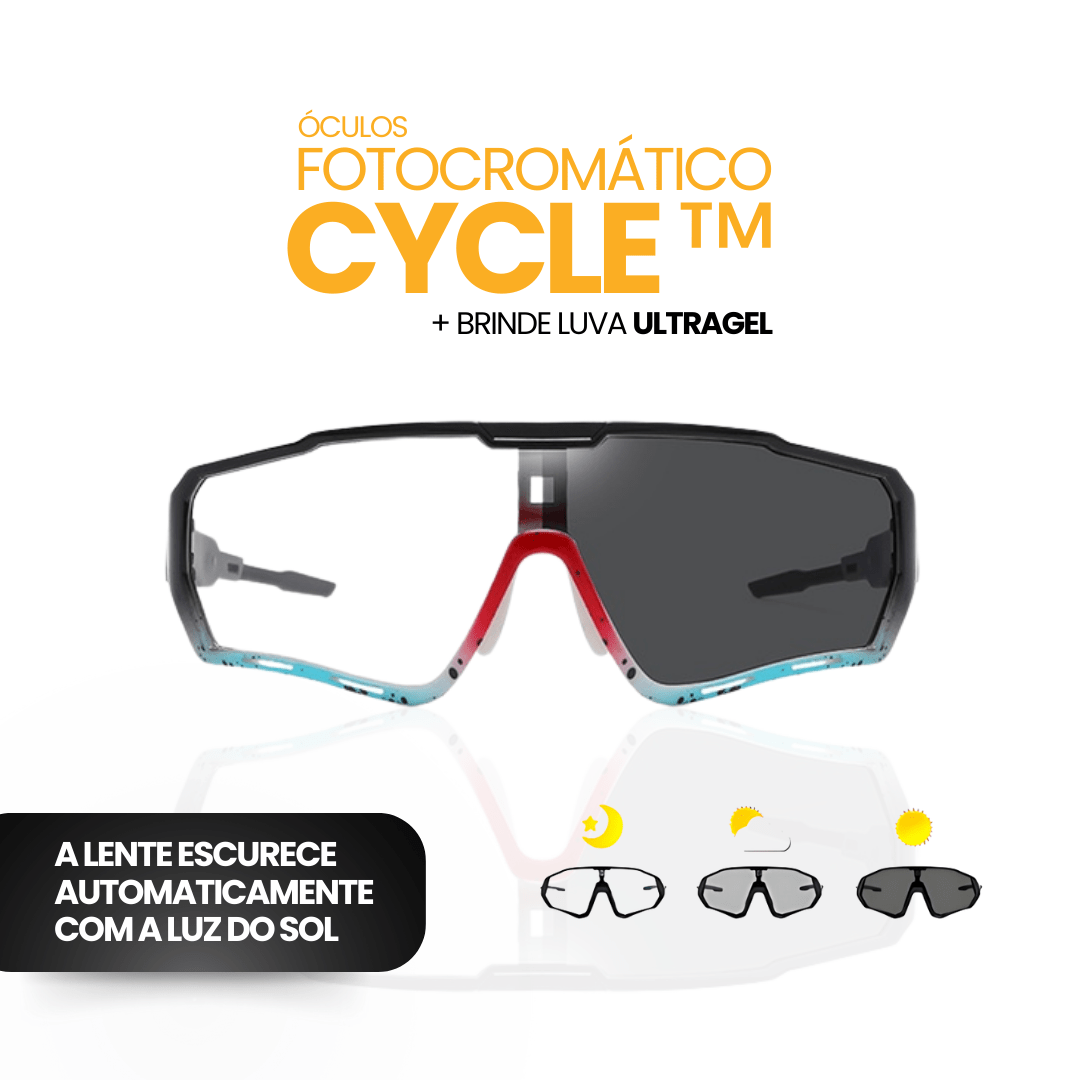 Óculos Fotocromático Cycle™ + BRINDE LUVA ULTRAGEL - Direct Ofertas