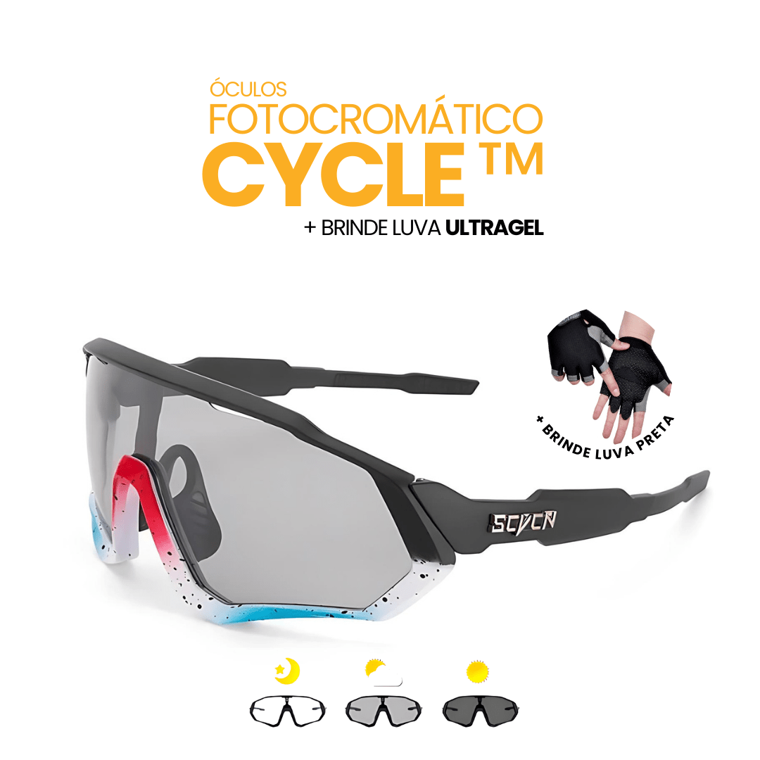 Óculos Fotocromático Cycle™ + BRINDE LUVA ULTRAGEL - Direct Ofertas