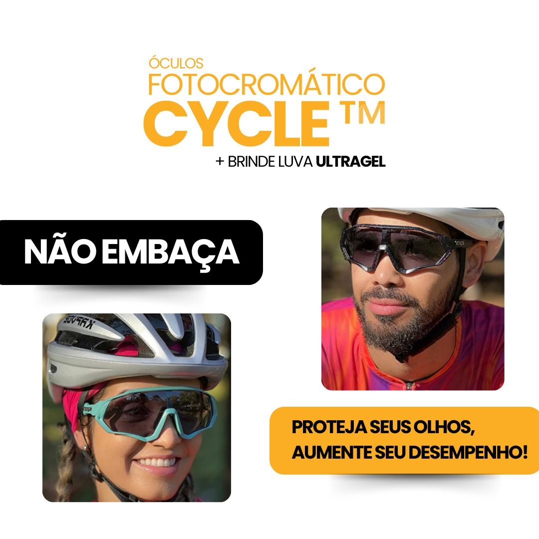 Óculos Fotocromático Cycle™ + BRINDE LUVA ULTRAGEL - Direct Ofertas