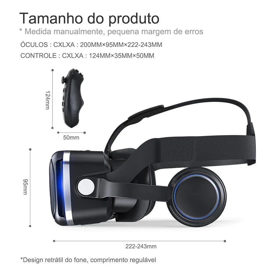 Óculos VR Realidade Virtual 3D Óculos VR Realidade Virtual 3D PS1 Direct Ofertas 