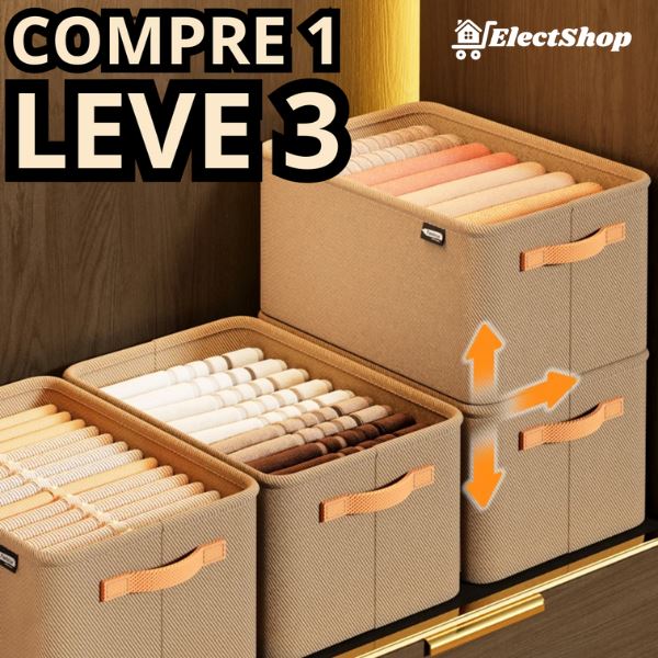 Organizador de Roupas Dobrável - COMPRE 1 LEVE 3 - Direct Ofertas