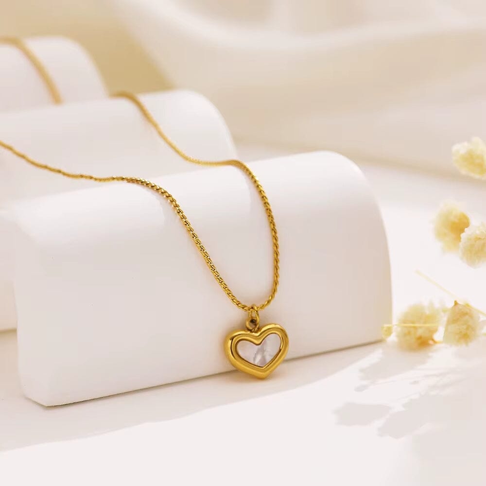 Para Minha Filha - Colar Coração Pérola Banhado a Ouro 18k - Direct Ofertas