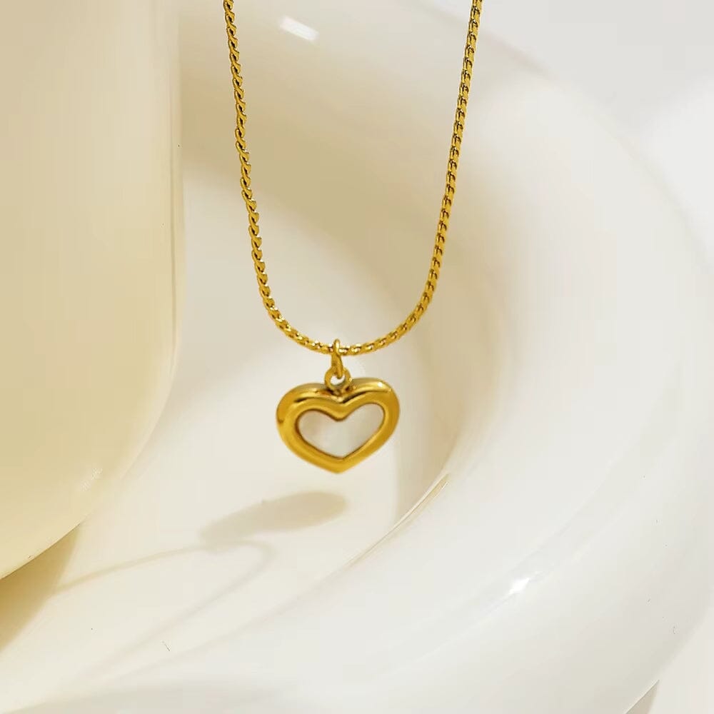 Para Minha Filha - Colar Coração Pérola Banhado a Ouro 18k - Direct Ofertas