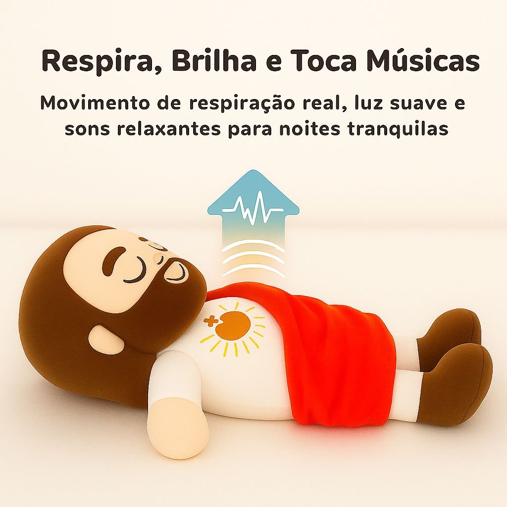 Pelúcia Menino Jesus que Respira e Acalma a Alma - Direct Ofertas