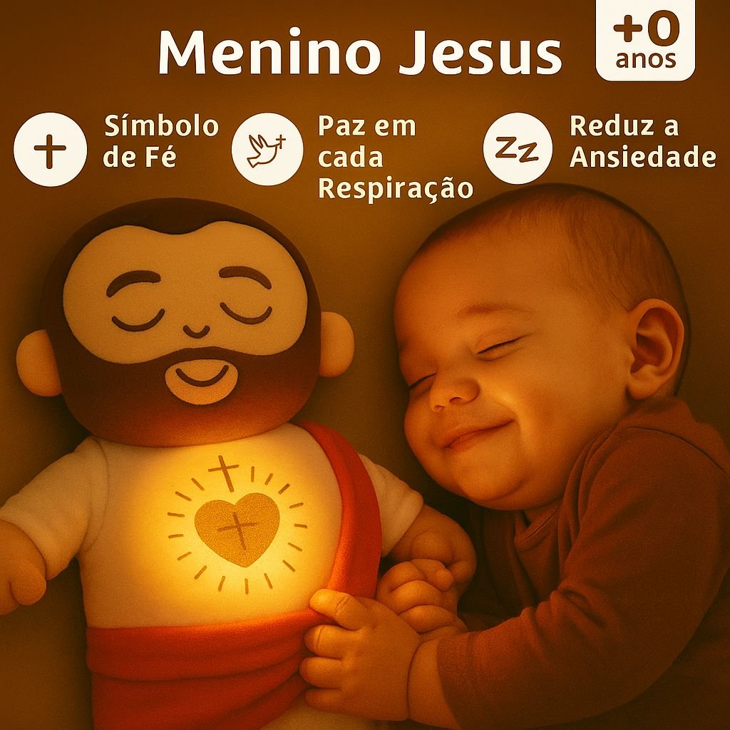 Pelúcia Menino Jesus que Respira e Acalma a Alma - Direct Ofertas