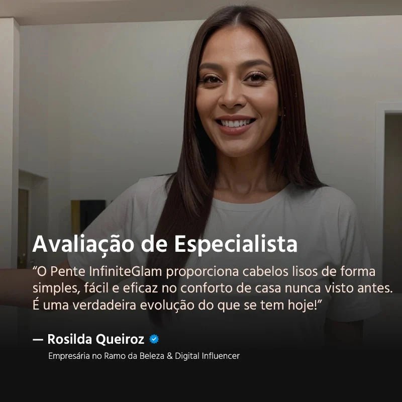 Pente Alisador de Cabelo 5 em 1 Sem Fio InfiniteGlam - Direct Ofertas