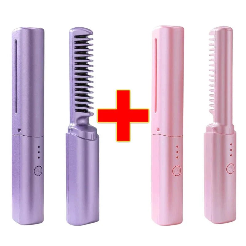 Pente Alisador de Cabelo 5 em 1 Sem Fio InfiniteGlam - Direct Ofertas