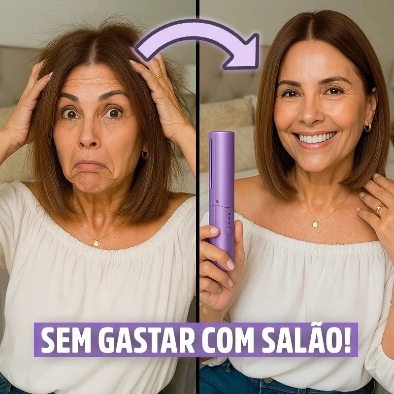 Pente Alisador de Cabelo 5 em 1 Sem Fio InfiniteGlam - Direct Ofertas