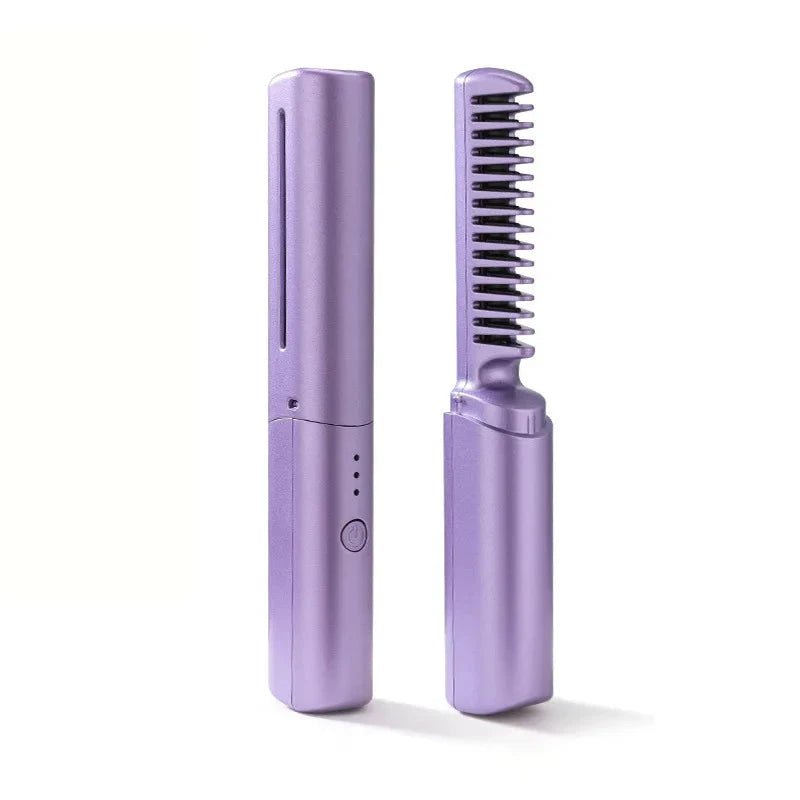 Pente Alisador de Cabelo 5 em 1 Sem Fio InfiniteGlam - Direct Ofertas