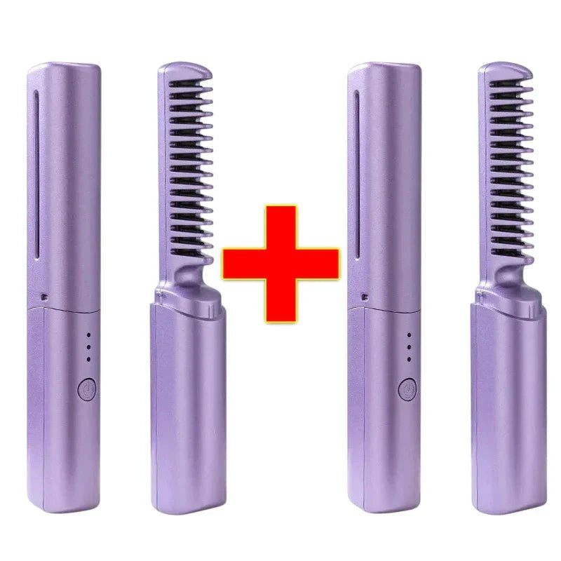 Pente Alisador de Cabelo 5 em 1 Sem Fio InfiniteGlam - Direct Ofertas