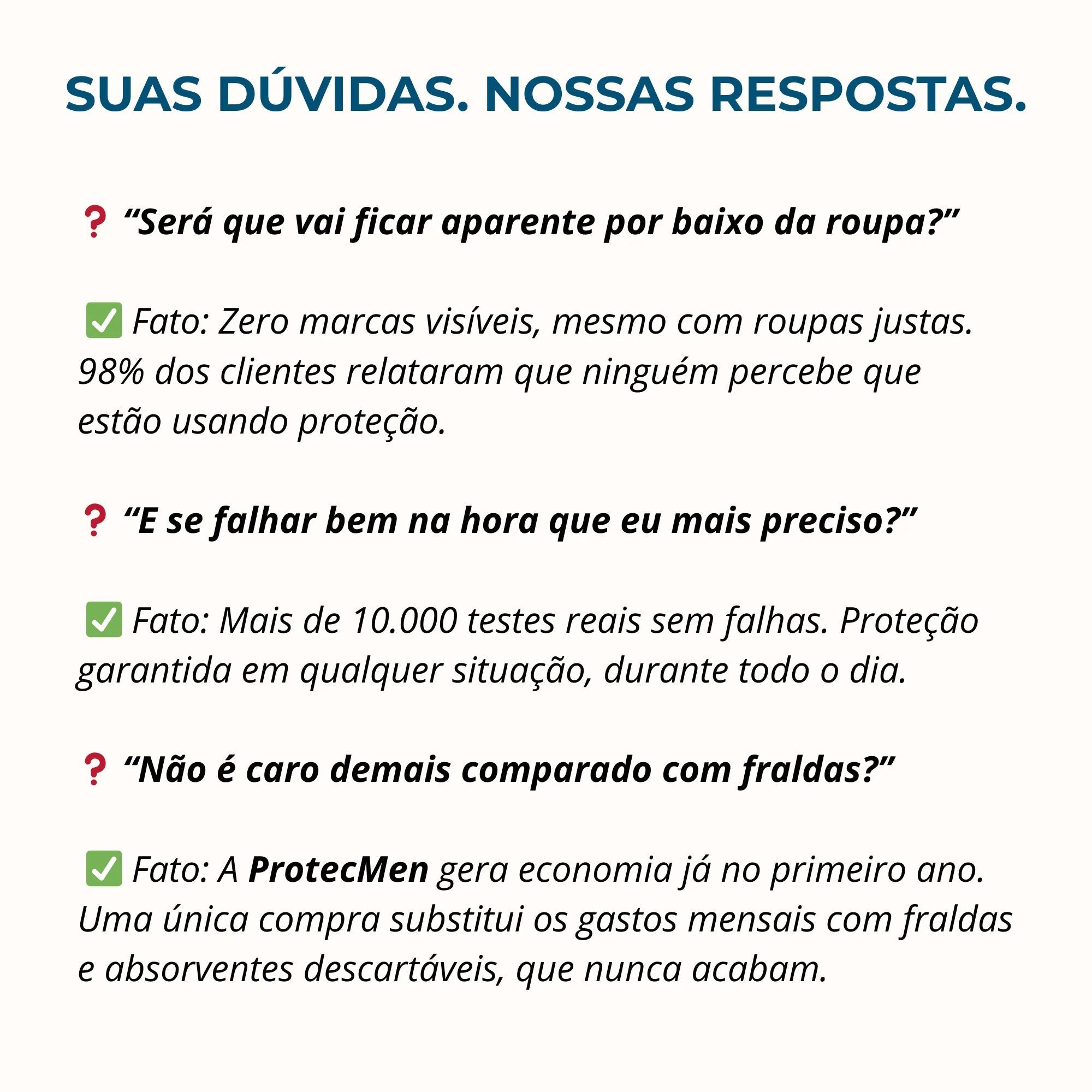 ProtecMen Cueca Reutilizável de Alta Absorção - Direct Ofertas