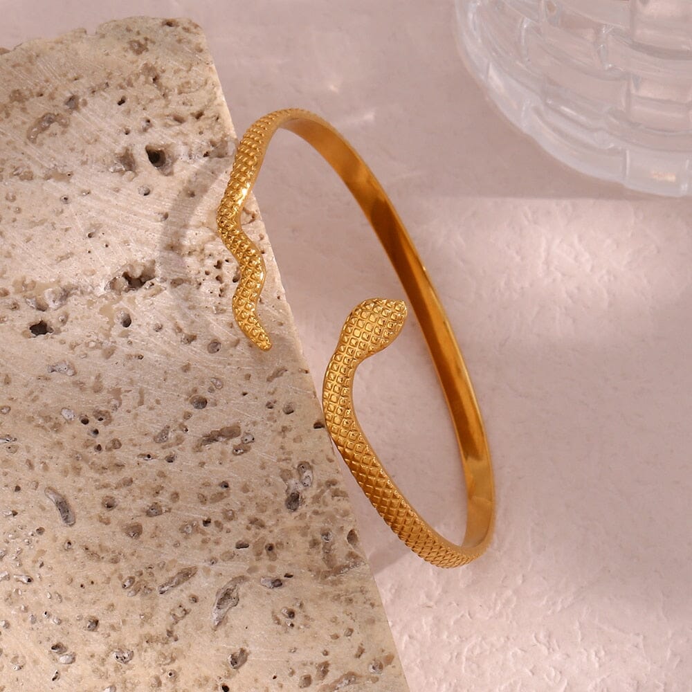 Pulseira Feminina Serpente Banhada a Ouro - Direct Ofertas