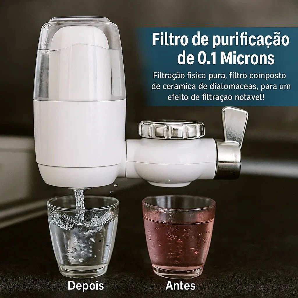 Purificador Filtro de Água para Torneira - AquaShield - Direct Ofertas