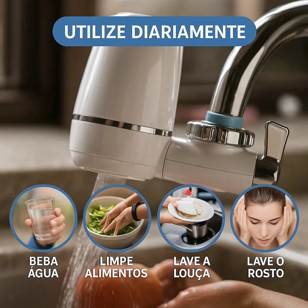 Purificador Filtro de Água para Torneira - AquaShield - Direct Ofertas