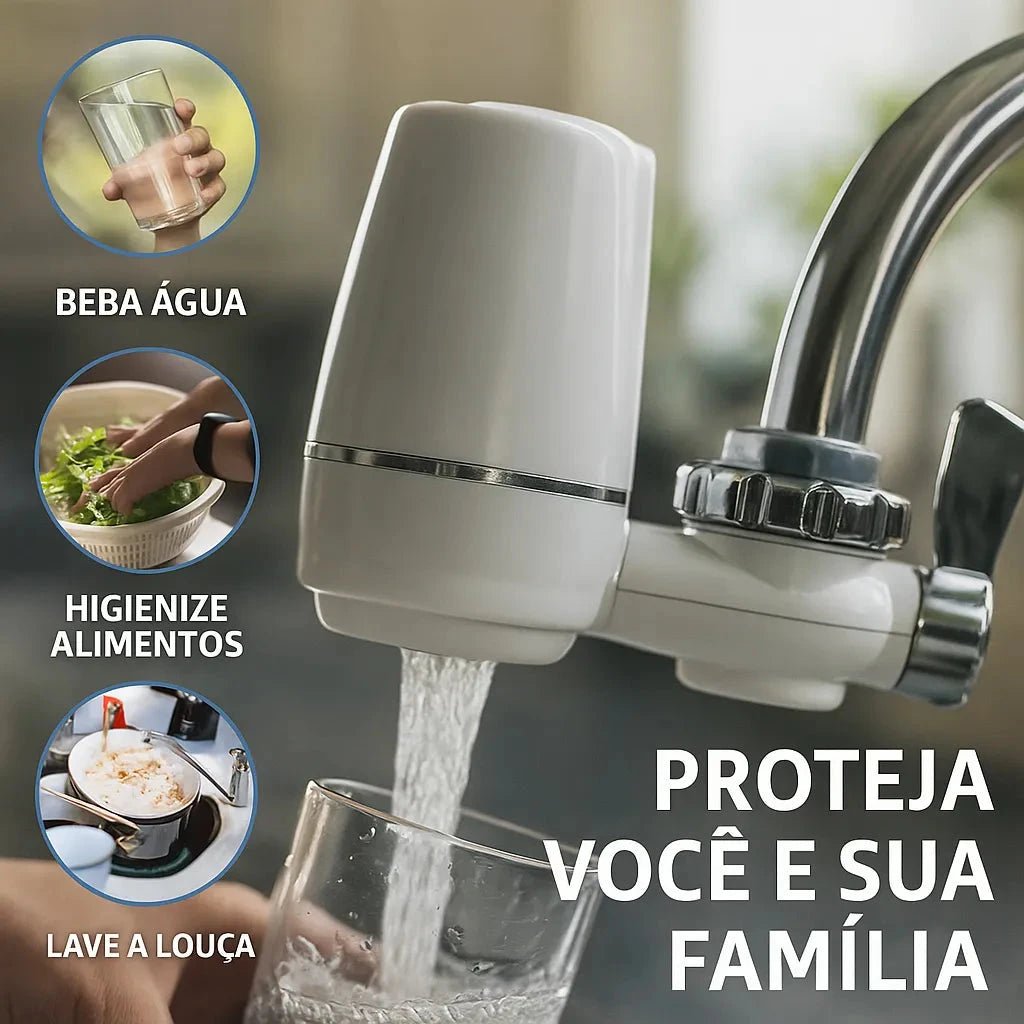 Purificador Filtro de Água para Torneira - AquaShield - Direct Ofertas