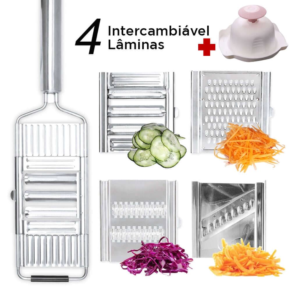 Ralador Profissional de Legumes Multiuso Com 4 Lâminas - Direct Ofertas