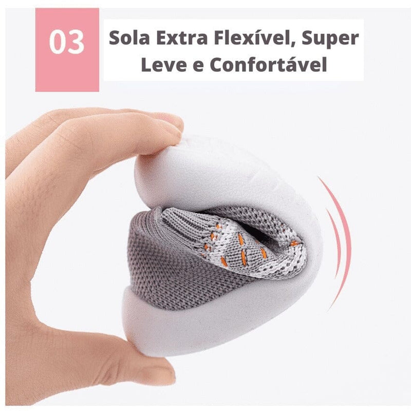 Sapatinho Meia Infantil Respirável Em Malha - Confortável, Respirável, Antiderrapante 0 - 4 Anos - Direct Ofertas