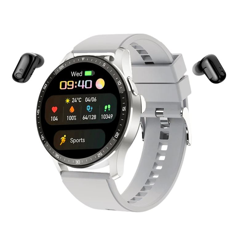 SmartWatch ProMax 2 em 1 | Relógio + Fone sem fio Ultra Beat (À Prova D'água) Direct Ofertas Branco 