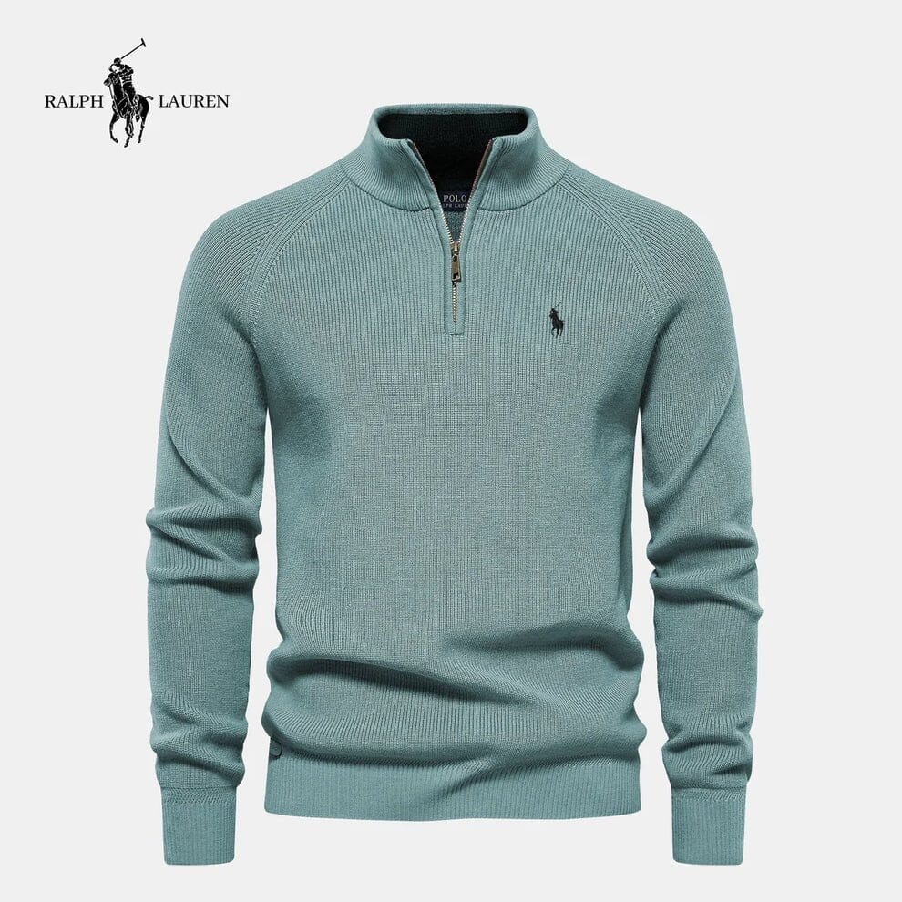 Suéter R&L™ com meio zíper - Original Direct Ofertas Verde P 