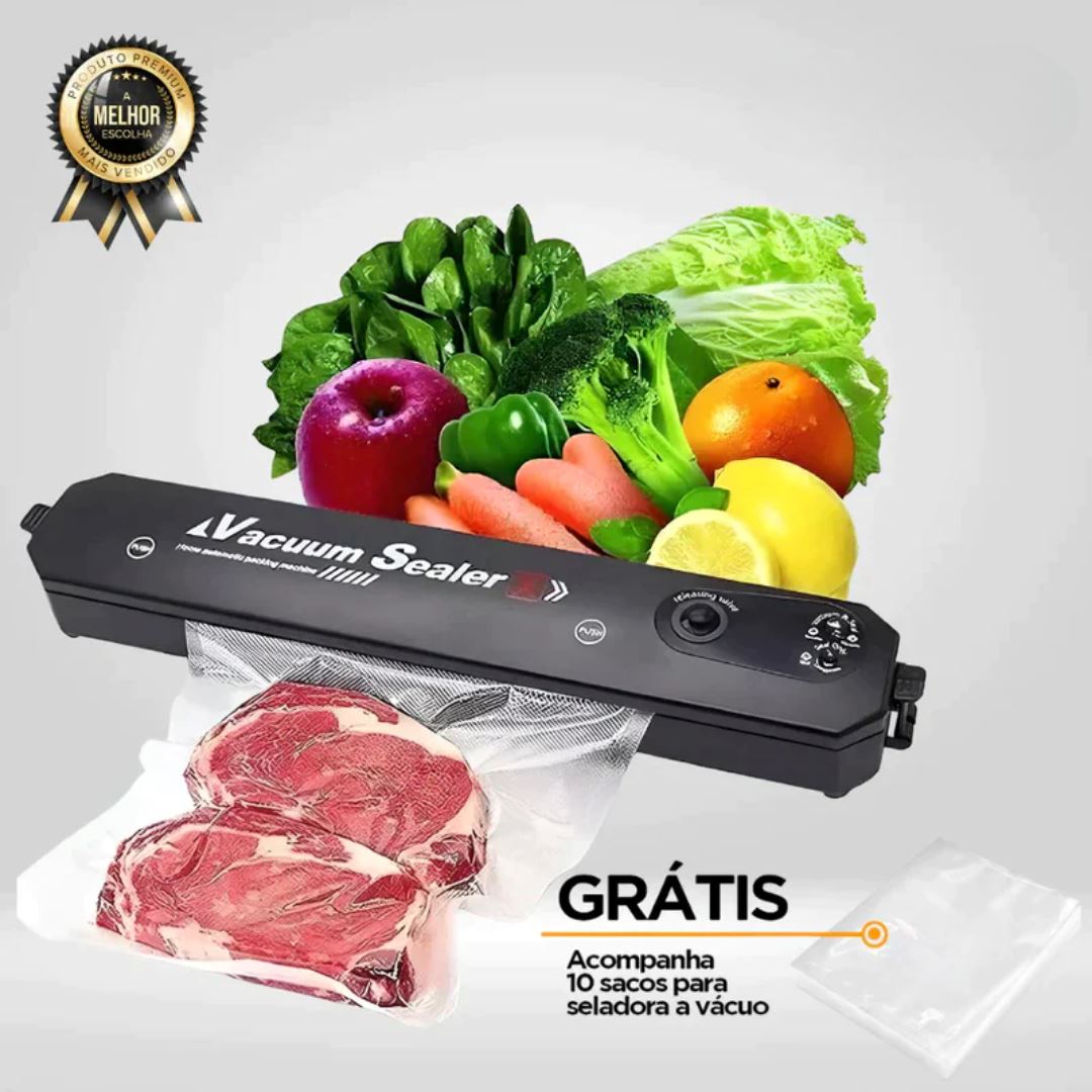 Super Seladora CRETA - A Vácuo Automática e Portátil BIVOLT + BRINDE - PROMOÇÃO - Direct Ofertas