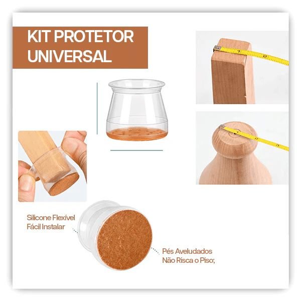 Tampa Para Pernas de Moveis - PéFlex® (Protege contra Riscos e Barulhos) - Direct Ofertas