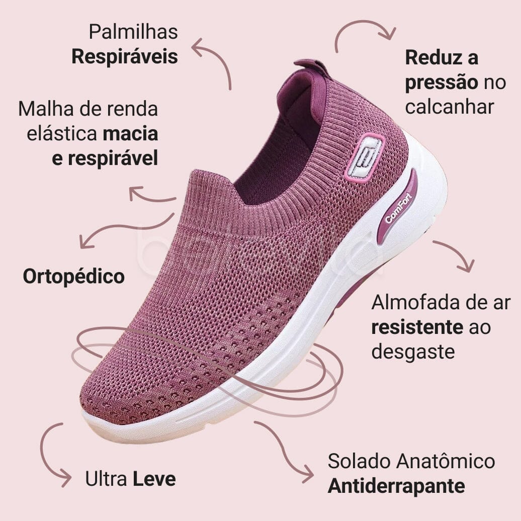 Tênis Anatômico Feminino - Comfort Sneakers - Direct Ofertas