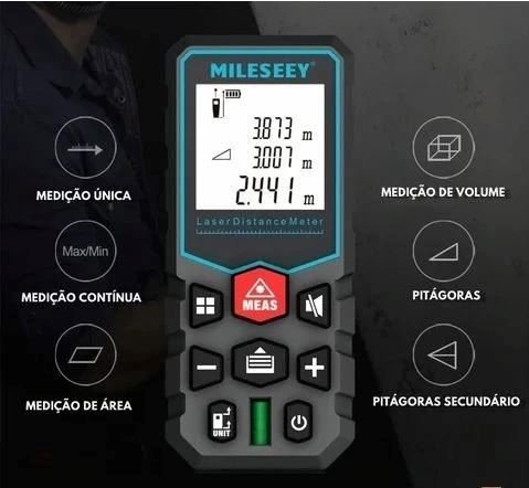 Trena Métrica a Laser 100 Metros Display Profissional - Direct Ofertas