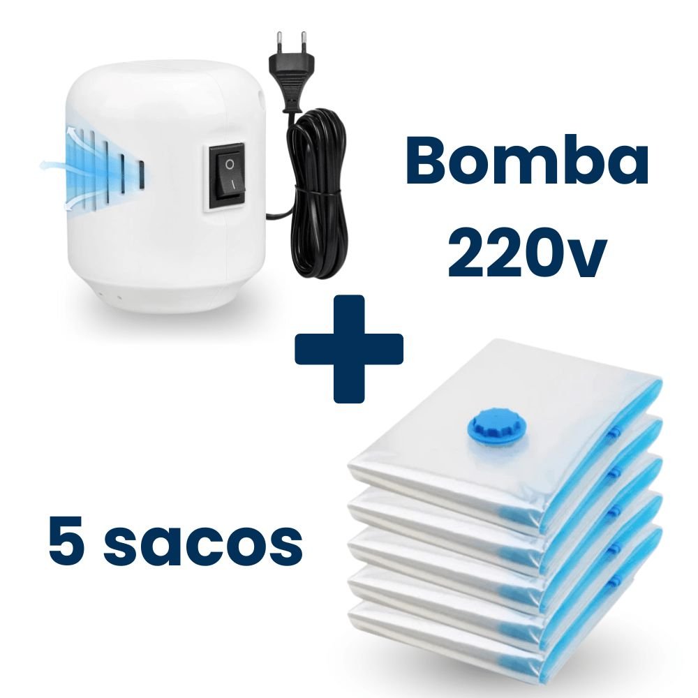 Vacuum Pro – Kit Compactador com Bomba Elétrica - Direct Ofertas