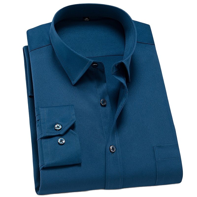 Camisa PremiumElastic™- Camisa Social Premium Elástica Masculina MP026 Direct Ofertas Azul XXG(96-102) 