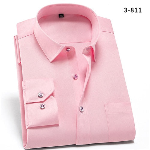 Camisa PremiumElastic™- Camisa Social Premium Elástica Masculina MP026 Direct Ofertas Rosa PP (49-55kg) 