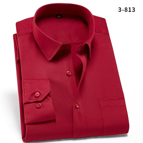 Camisa PremiumElastic™- Camisa Social Premium Elástica Masculina MP026 Direct Ofertas Vermelha PP (49-55kg) 