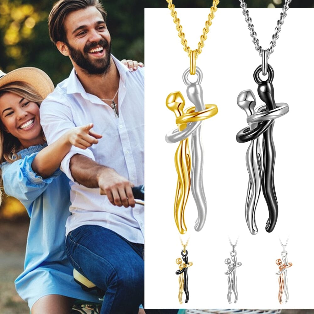 Colar Abraço - Prata e Ouro - Direct Ofertas