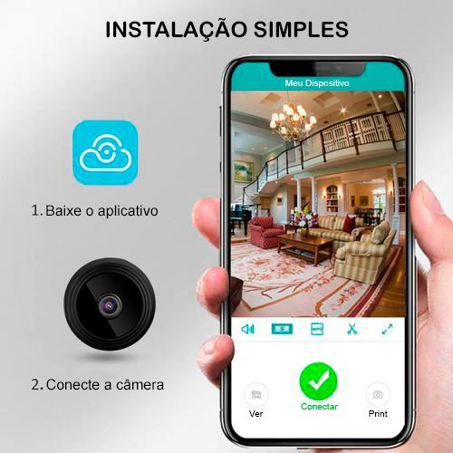 Mini Câmera Magnética Wifi Tempo Real HD - Direct Ofertas
