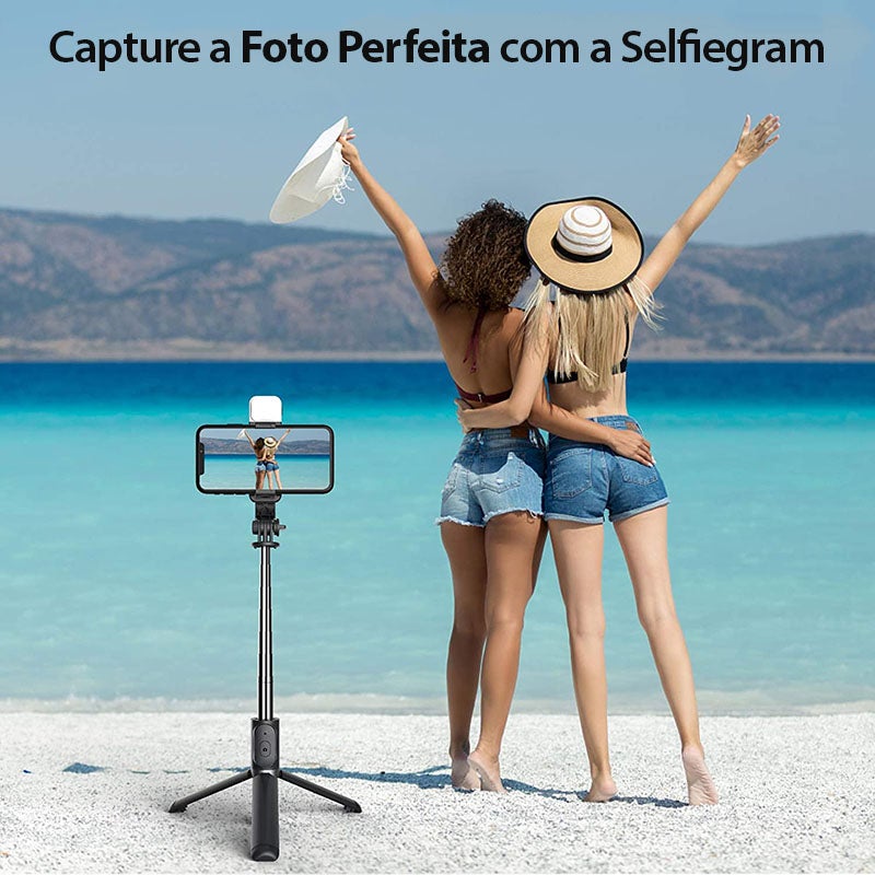 Selfiegram - Tripé Multifunções Led 4 em 1 Direct Ofertas 