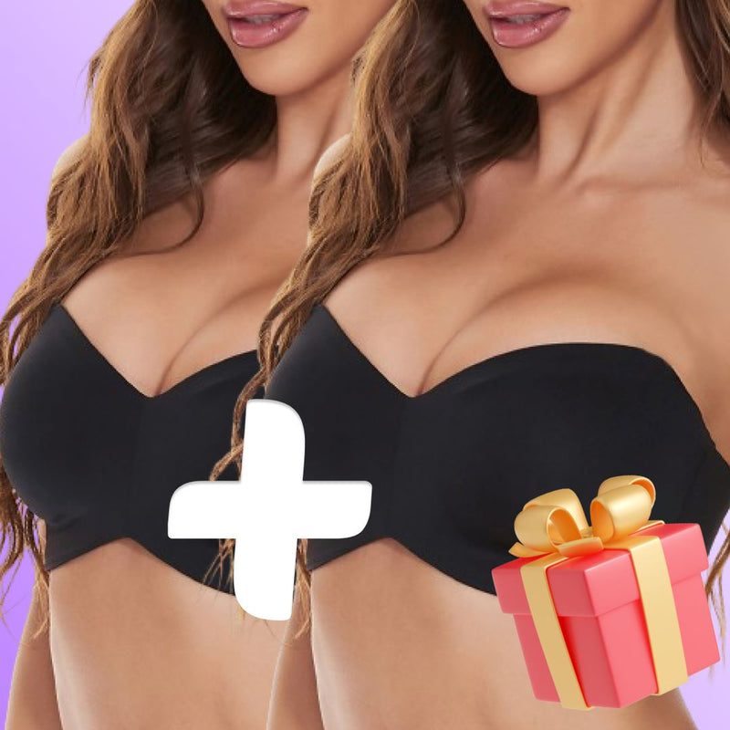 Sutiã Femme Comfort™ Premium - Suporte Máximo Sem Alças - (PAGUE 1 e LEVE 2) Vestuário 4 Direct Ofertas Preto + 🎁: Preto 40 