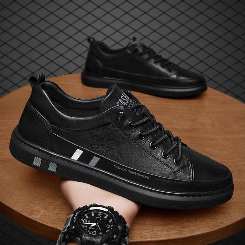 Tênis Masculino Slim 2023™ - Couro Legítimo - Direct Ofertas