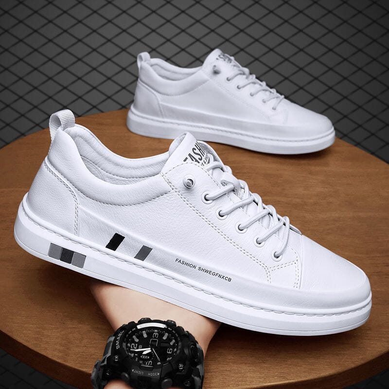 Tênis Masculino Slim 2023™ - Couro Legítimo - Direct Ofertas