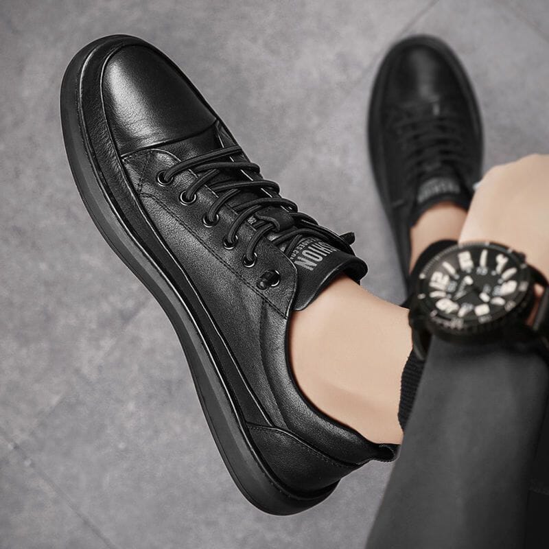 Tênis Masculino Slim 2023™ - Couro Legítimo - Direct Ofertas